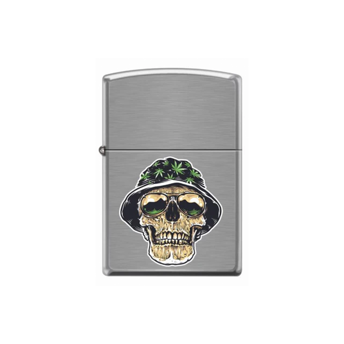 Zippo 58383 Leaf Cannabis Skull