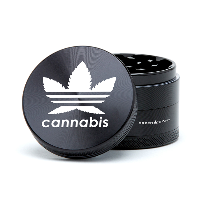 Green Star | 2.5" (63mm) Grinder - Cannabis Design