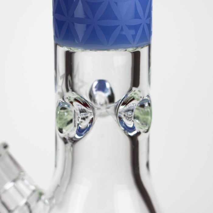 Genie | 17" sandblasted artwork tube 7 mm glass water bong [GB21005]