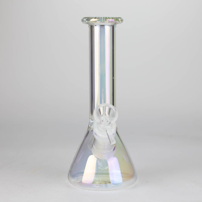 8" Electroplated Beaker Glass bong