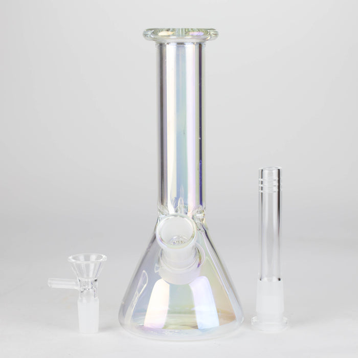 8" Electroplated Beaker Glass bong