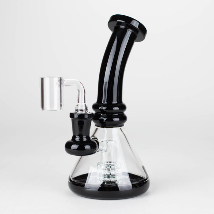 7"  2-in-1 Color accented Rig with perc (Banger and Bowl Included)