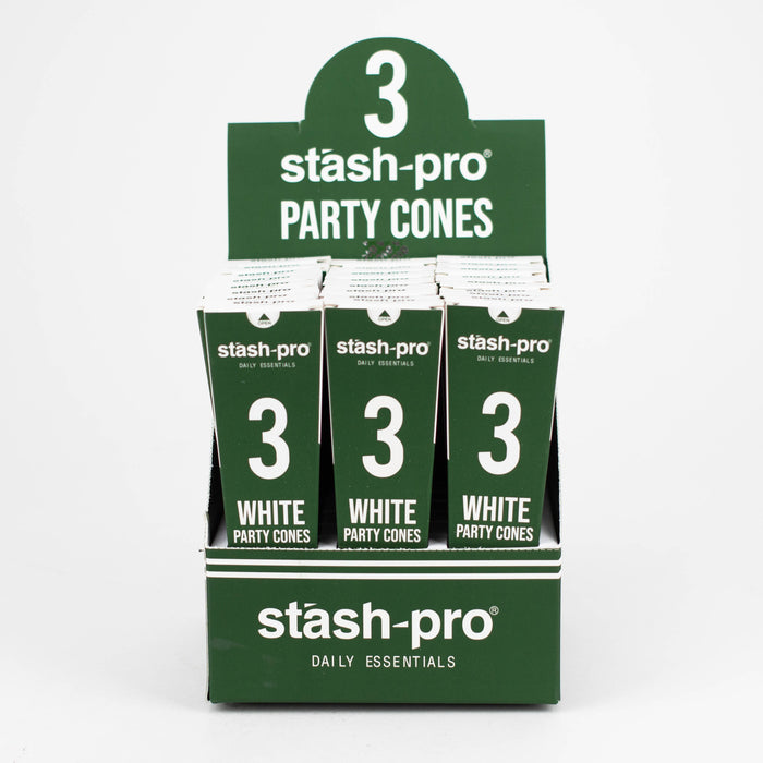 Stash-Pro | Bleached (White)  Party Pack 3 Cones box of 24