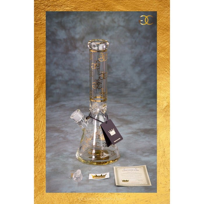 Golden Crown™ | 14Inch 9mm GC bong with 24K Gold Emblem