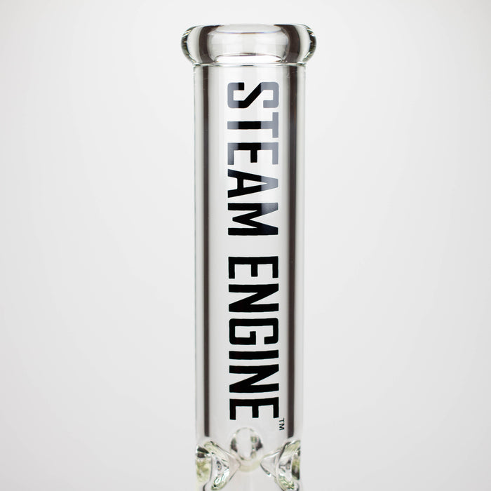 Steam Engine™ | 14 Inch 7mm glass bong with stickers by golden crown