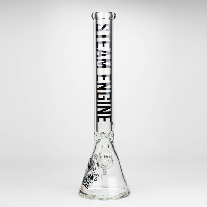 Steam Engine™ | 18 Inch 9mm glass bong with stickers by golden crown