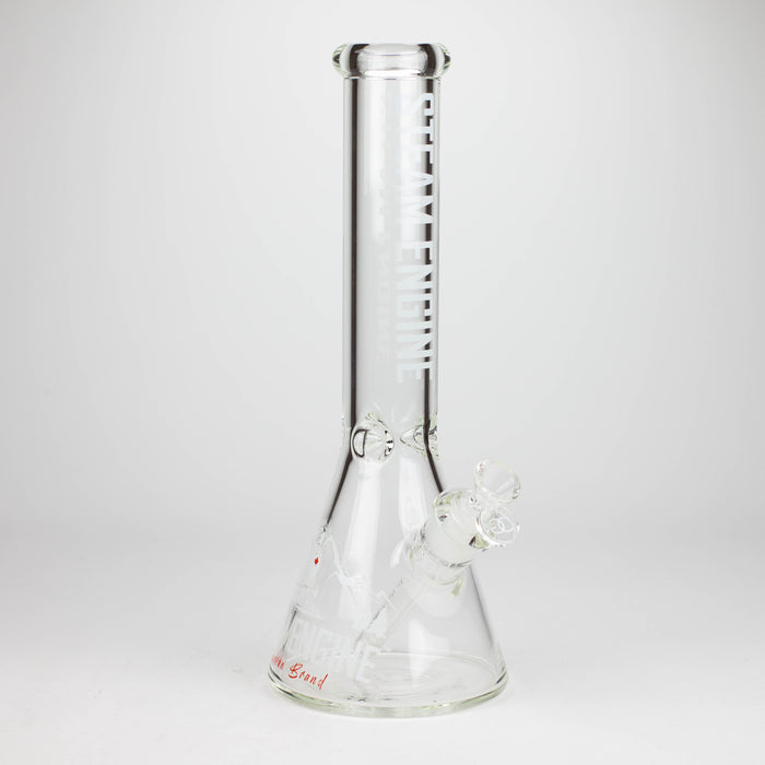 Steam Engine™ | 14 Inch 7mm glass bong with stickers by golden crown