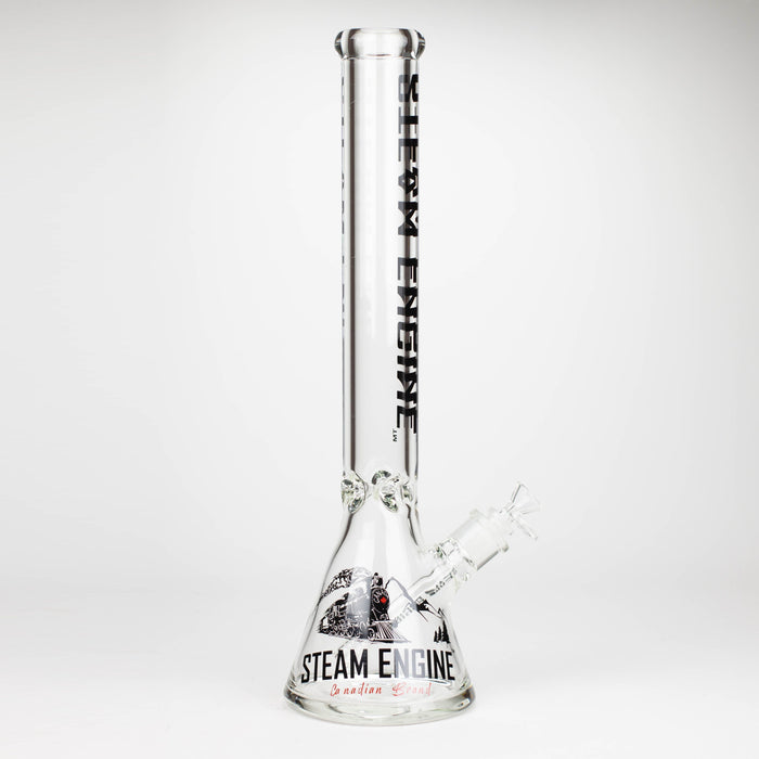 Steam Engine™ | 18 Inch 9mm glass bong with stickers by golden crown