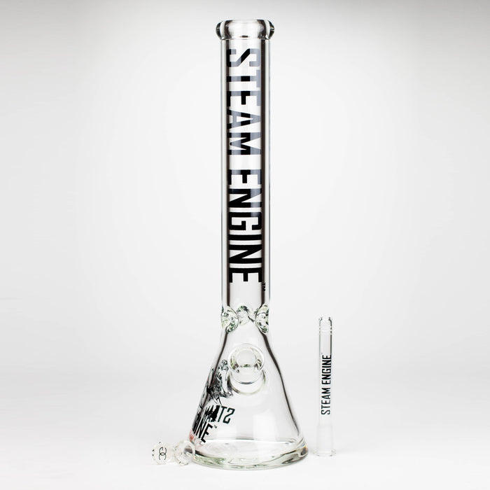 Steam Engine™ | 18 Inch 9mm glass bong with stickers by golden crown