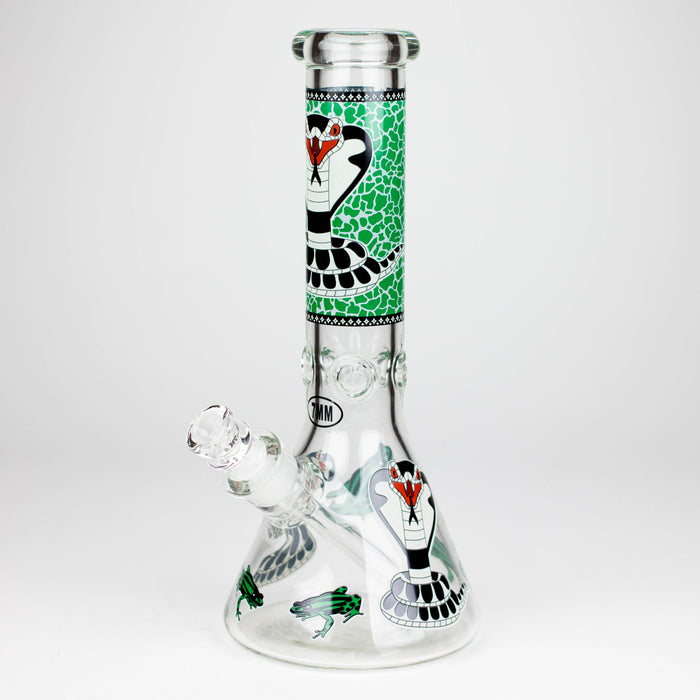 Fortune | 12" 7mm Snake Glow in the dark Beaker Bong [GT125007]