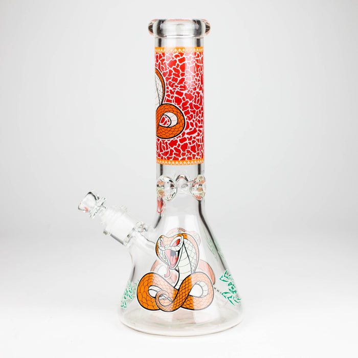 Fortune | 12" 7mm Snake Glow in the dark Beaker Bong [GT125007]