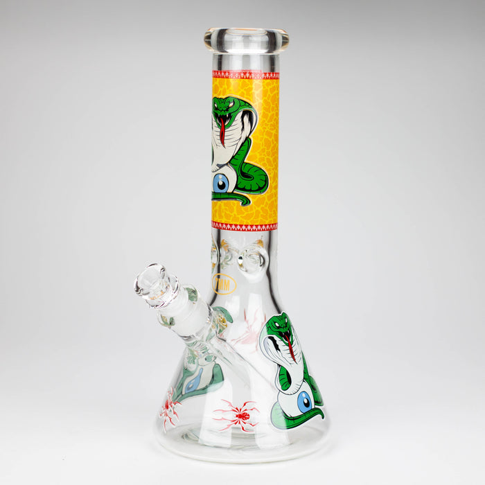 Fortune | 12" 7mm Snake Glow in the dark Beaker Bong [GT125007]