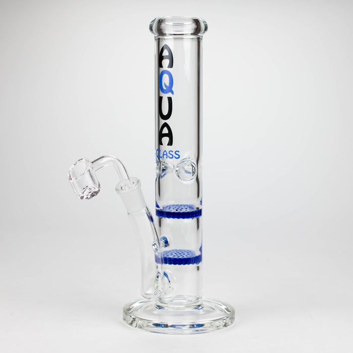 AQUA | 10" Dual Honeycomb rig with quartz banger [B1]