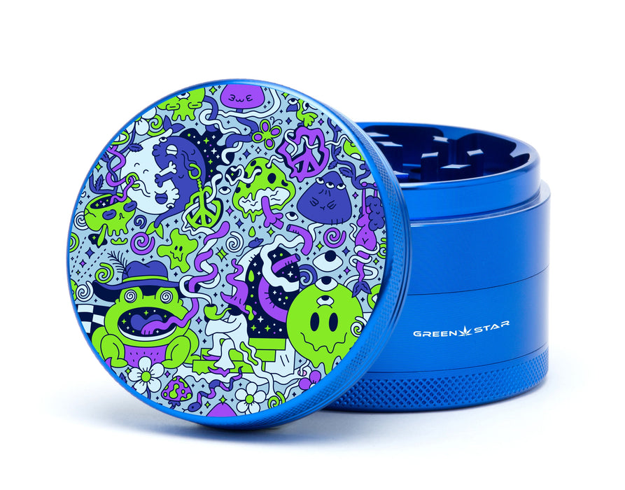 Green Star | 2.5" (63mm) Grinder - Trippy Drippy Design