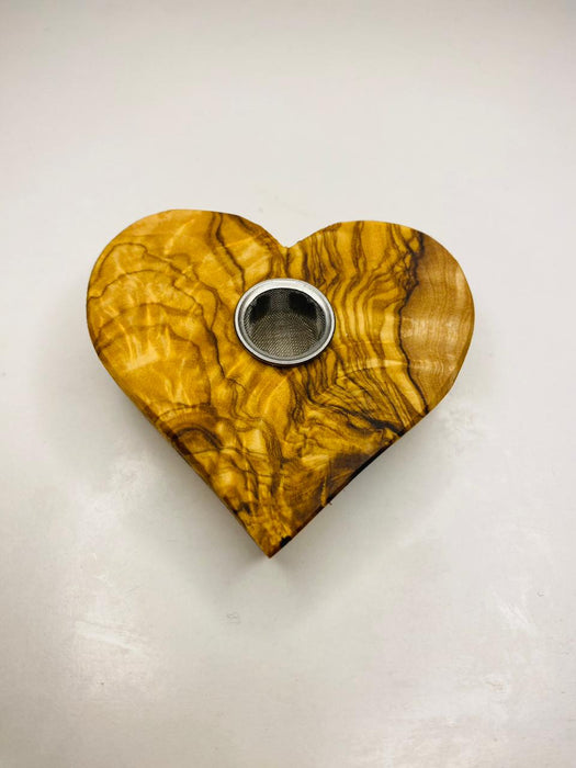 VOW | Olive Wood Heart Pipe