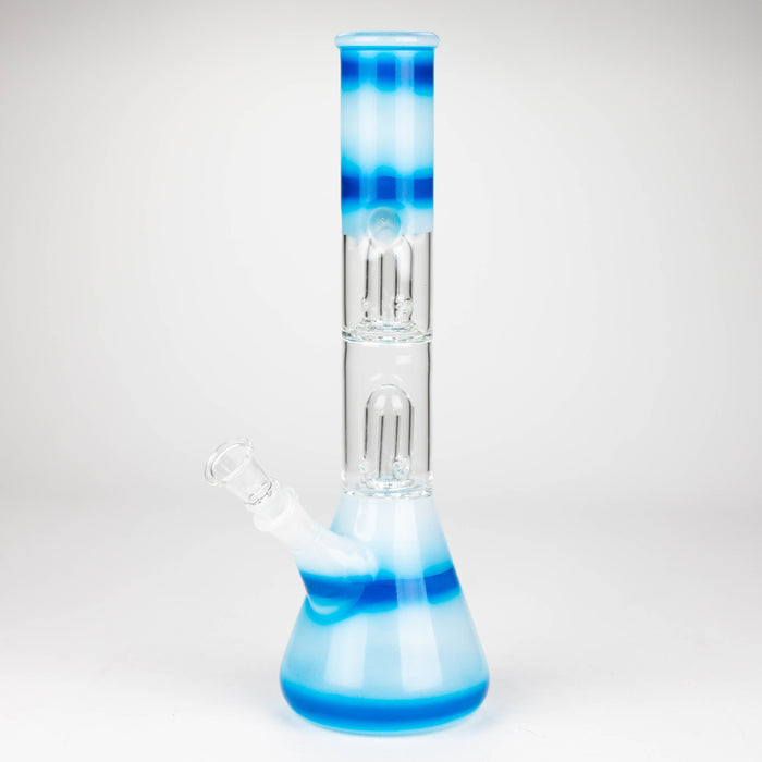 12" Double Dome Percolator glass bong-Assorted designs