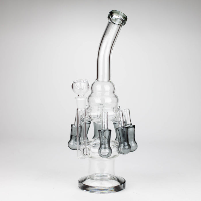 13" Multi chamber glass bong with inline difuser