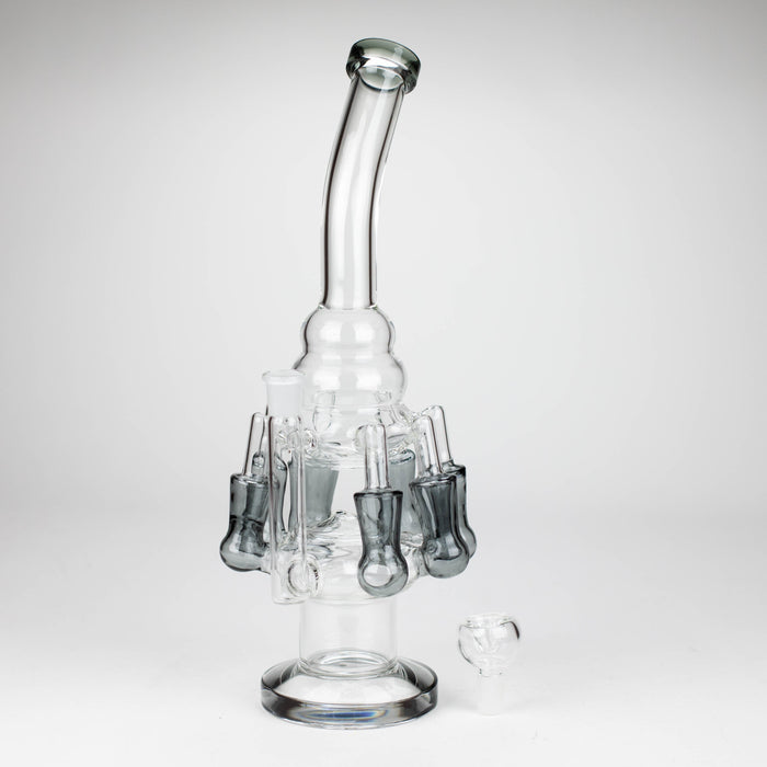 13" Multi chamber glass bong with inline difuser