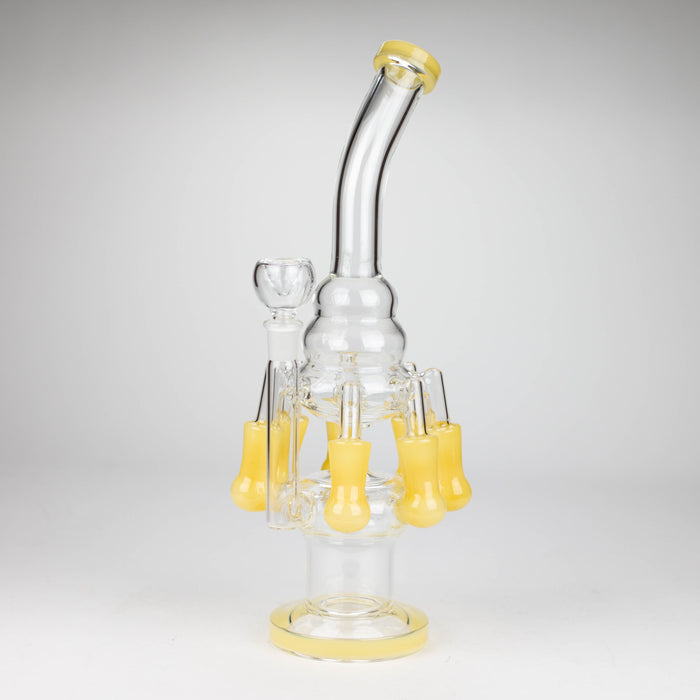 13" Multi chamber glass bong with inline difuser