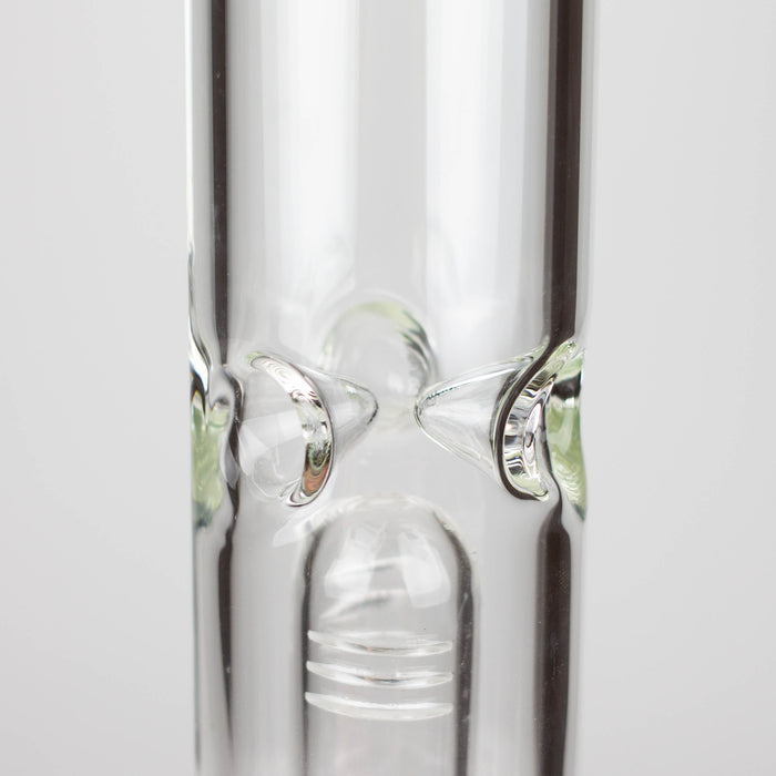 16" Color accented 7 mm glass water bong With Dffiuser