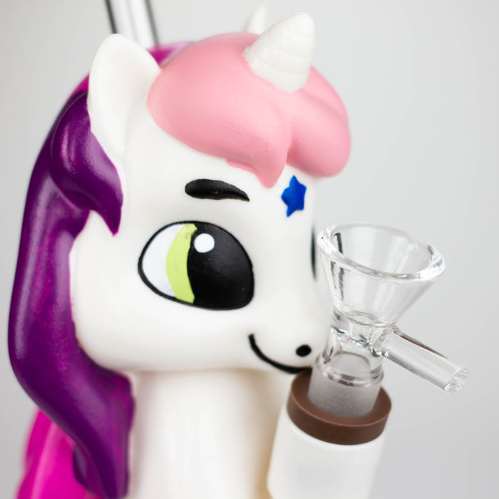 7.6" Vinyl unicorn water pipe [H395]