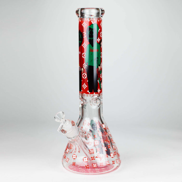 14" Cartoon Glow 9 mm glass bong [PIP835]