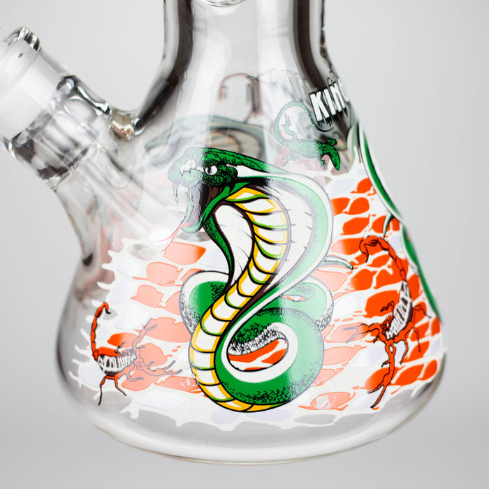 14" Cobra snake Glow 9mm glass bong [PIP868]