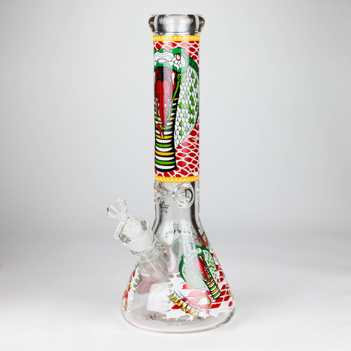 14" Cobra snake Glow 9mm glass bong [PIP868]