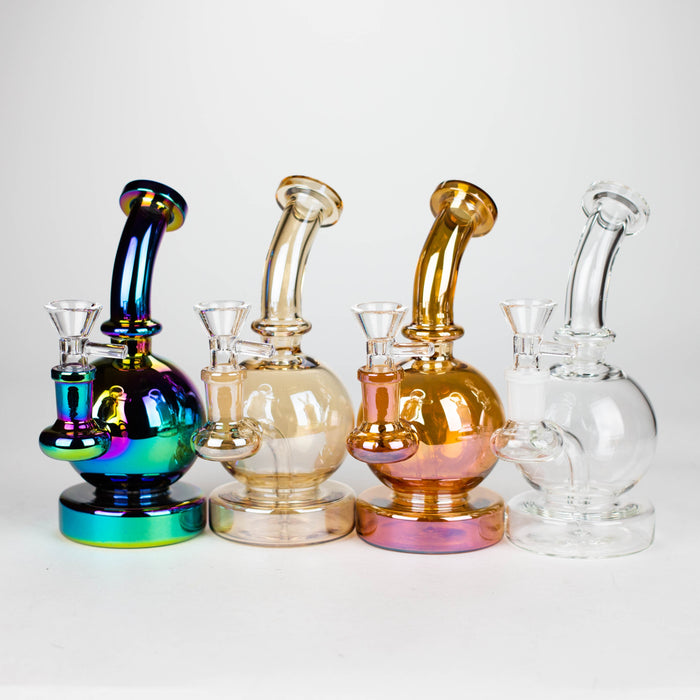 7" Solid Color Electroplate Rig with Banger and Bowl