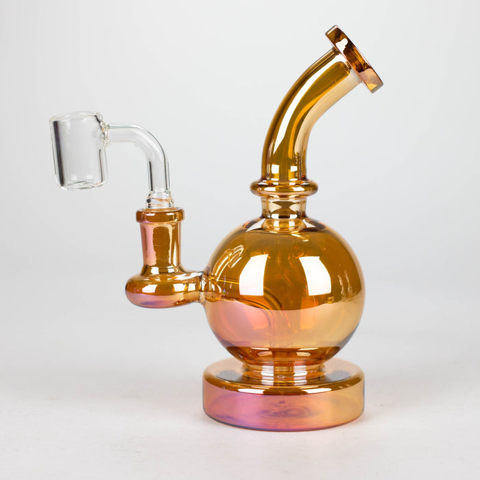 7" Solid Color Electroplate Rig with Banger and Bowl