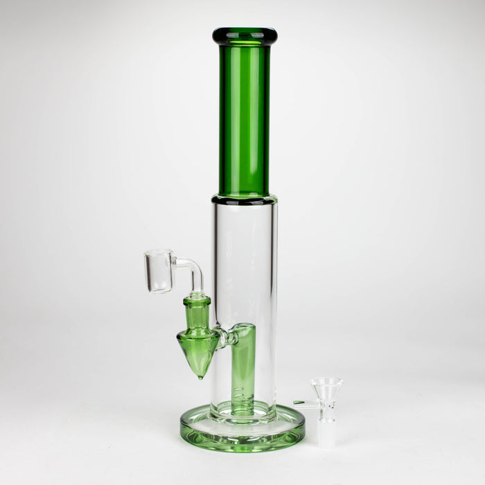 12" Color Accented Glass Rig With Banger and Bowl