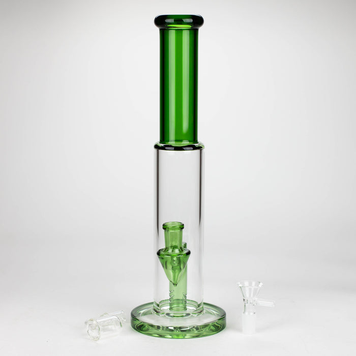 12" Color Accented Glass Rig With Banger and Bowl