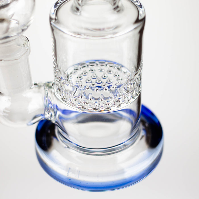 7" Bent neck glass bubbler with Honeycomb diffuser