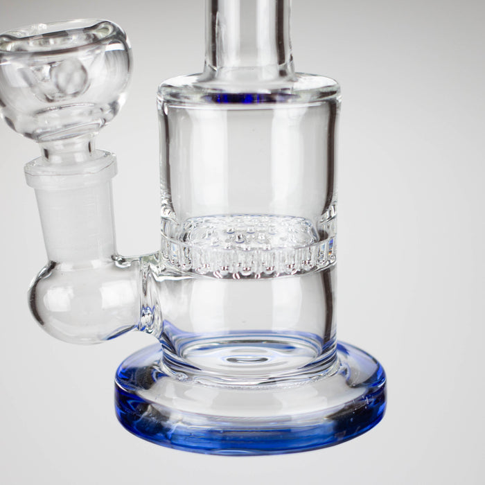 7" Bent neck glass bubbler with Honeycomb diffuser