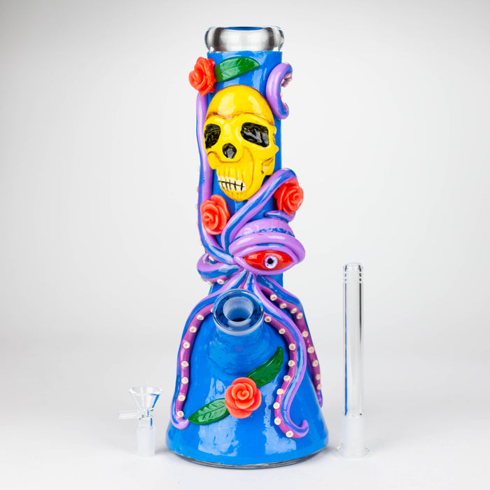 13" Resin 3D Octo-Skull  glass beaker  [DY526]