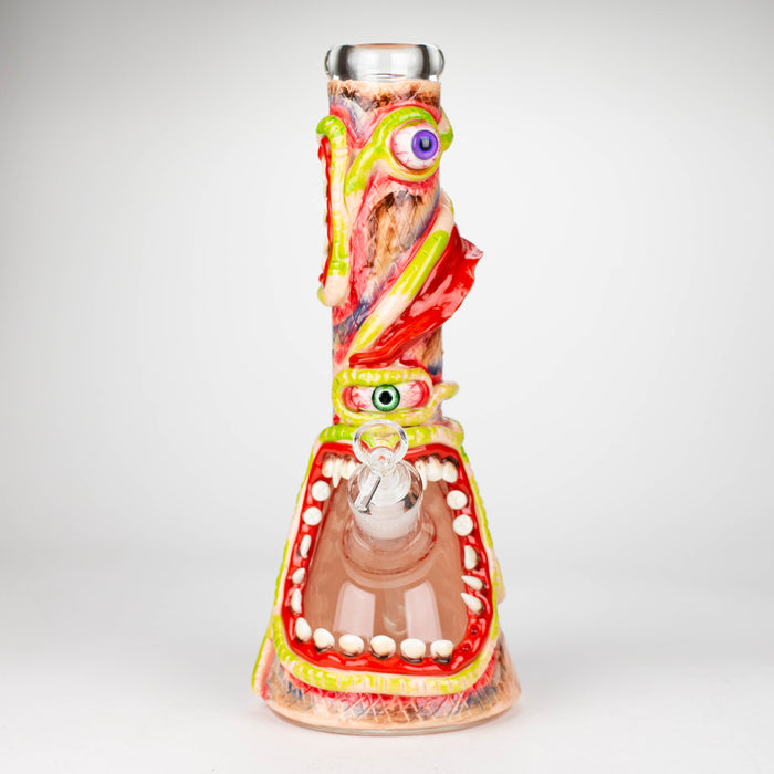 13" Resin 3D artwork 7mm glass beaker water bong [DY525]