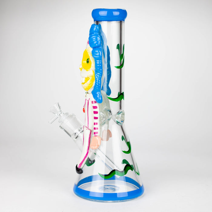 13" Resin 3D artwork 7mm Clown glass beaker  [DY511]