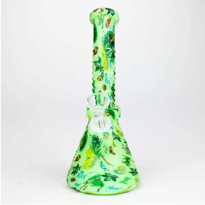 Fortune | 8.5" Angled Hydrographic Silicone Waterpipe-Assorted [SP1019P]