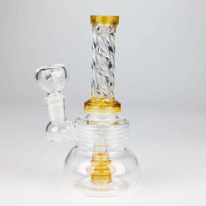 6" Swirl glass bong with water diffuser