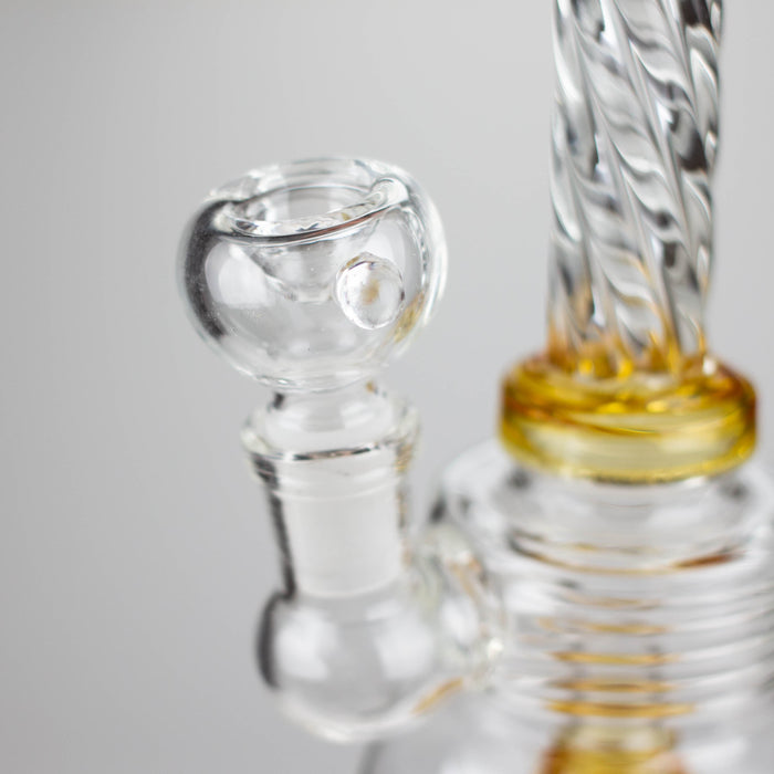 6" Swirl glass bong with water diffuser