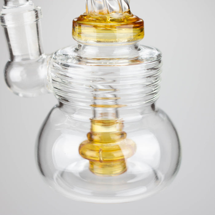 6" Swirl glass bong with water diffuser