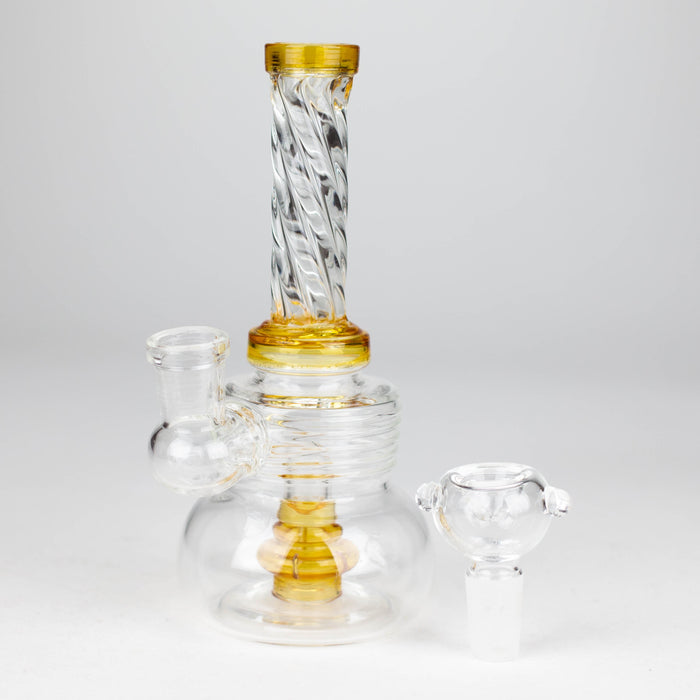 6" Swirl glass bong with water diffuser