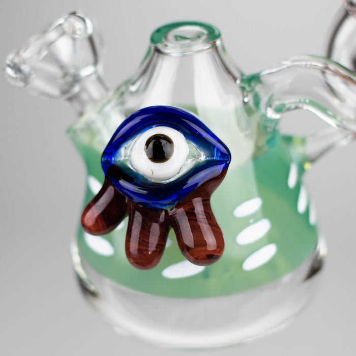 4" Cone bubbler with eye decoration-Assorted