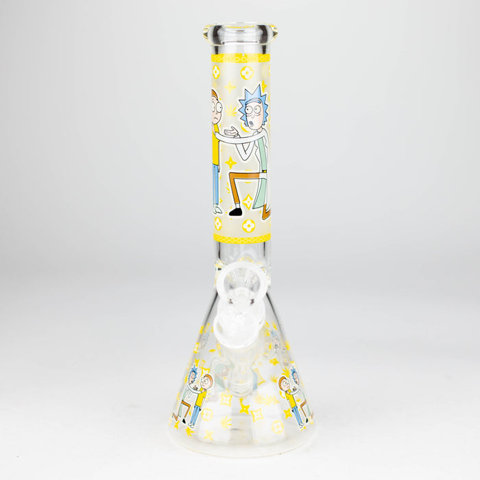 9"  Glow In The Dark 4mm glass bong [S60]