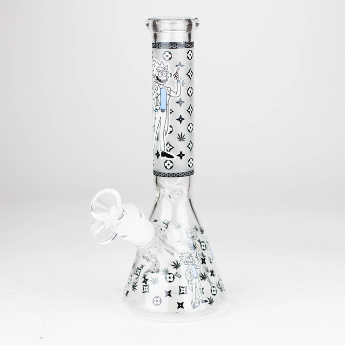 9"  Glow In The Dark 4mm glass bong [S60]