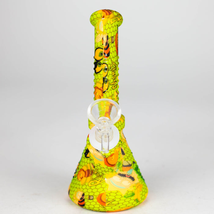 Fortune | 6.5" Angled Hydrographic Silicone Waterpipe-Assorted [SP1018P]