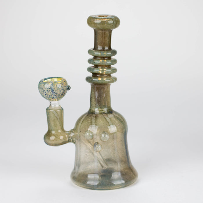 8" marble design multi color glass water bong