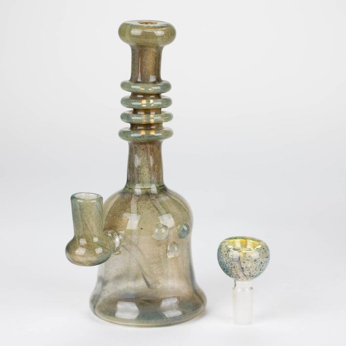 8" marble design multi color glass water bong