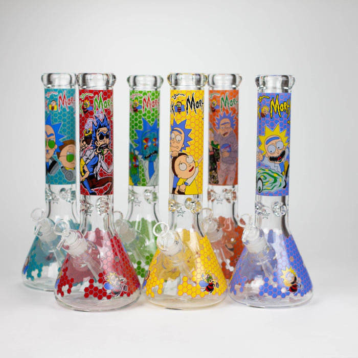 14" RM Cartoon 9mm glass water bong [GBT2118]