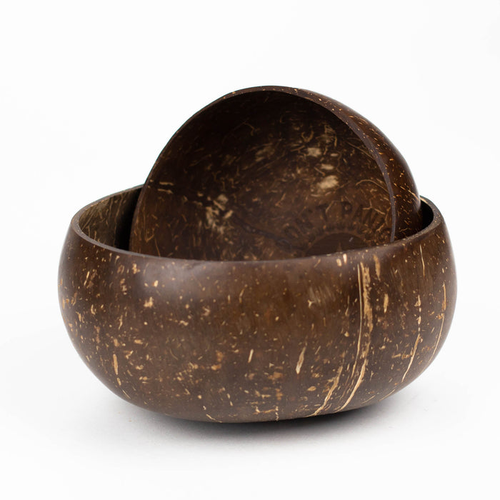 Organic Coconut shell  "Don't Panic It's Organic" Mixing Bowls